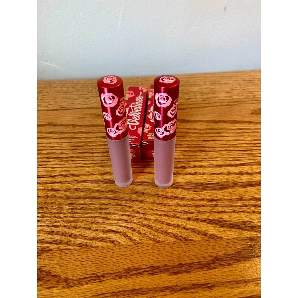 (2) Lime Crime Velvetines Liquid Matte Lipstick Teddy Bear Vegan (NEW) Brown SET
